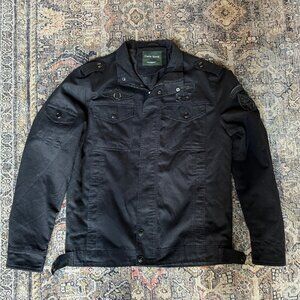 YXP Jacket Men's Size Large Black Military Field Coat Tactical Utility Outdoors